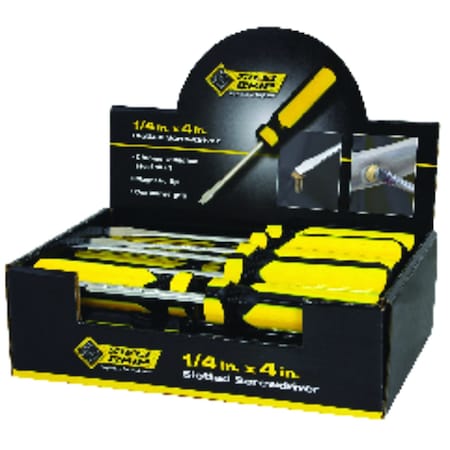 Steel Grip Steel Grip 1/4 in. X 4 in. L Slotted Screwdriver 1 pc 2265353